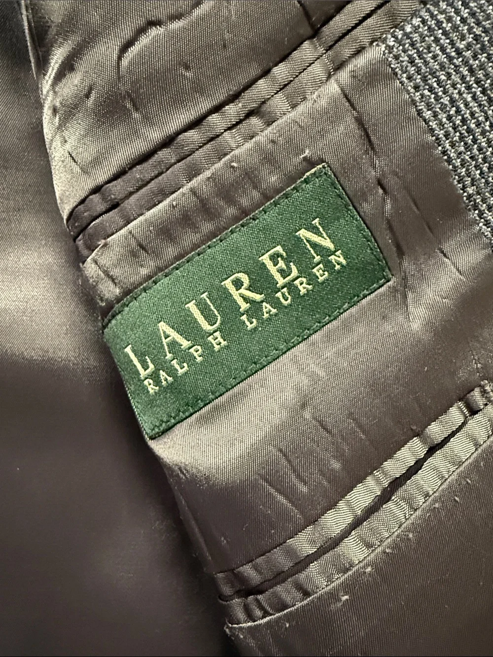 Lauren by Ralph Lauren Charcoal Gray‎ 100% Wool Two-Button Sport Coat 50R